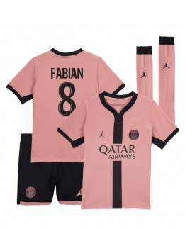 Billige Paris Saint-Germain Fabian Ruiz #8 Tredjedraktsett Barn 2024-25 Kortermet (+ Korte bukser)